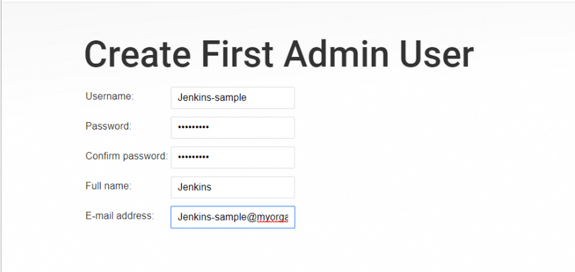 admin account Jenkins