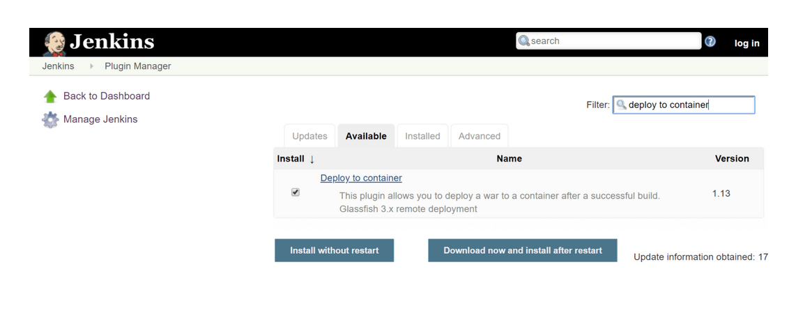 install deploy jenkins