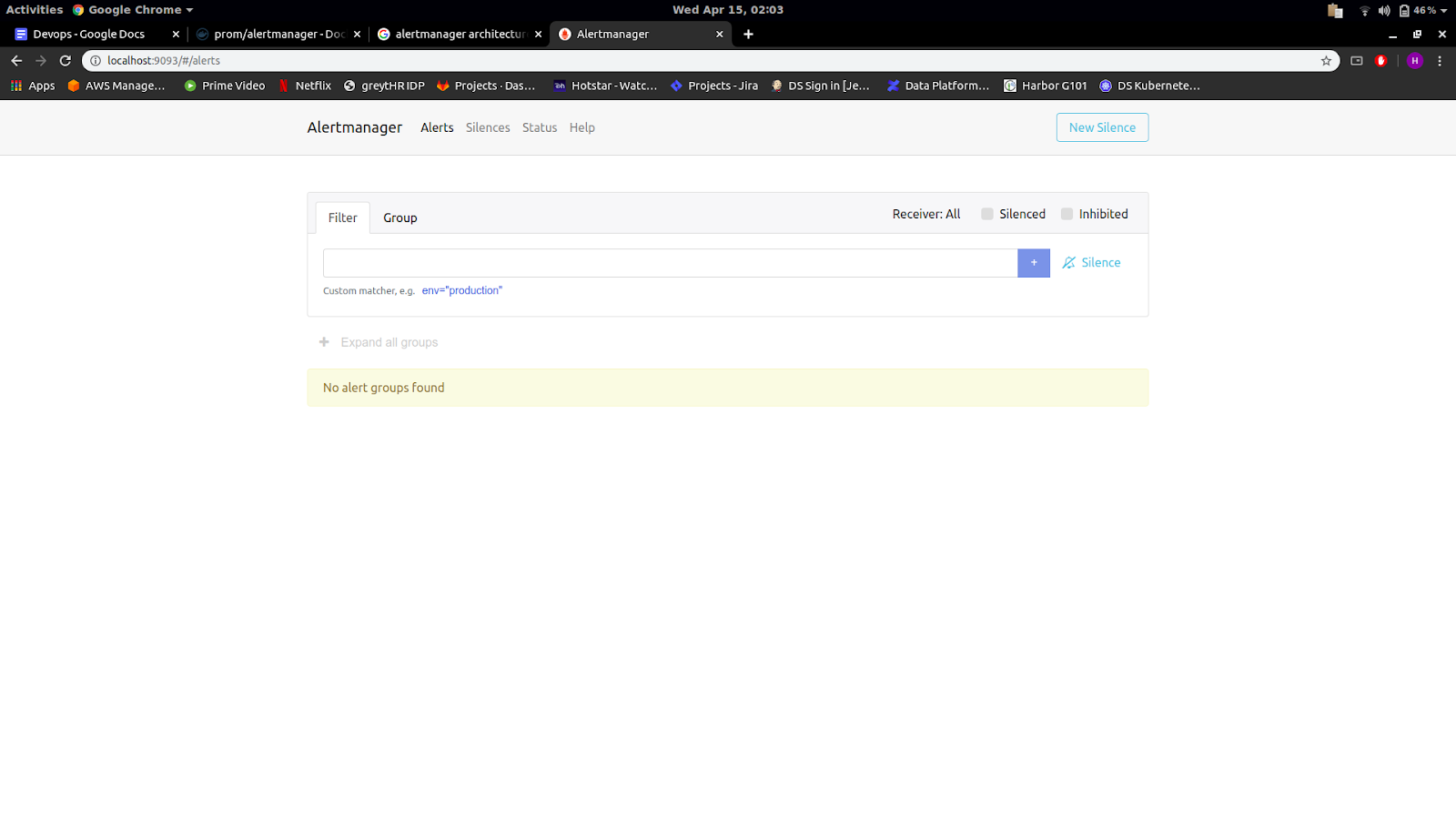 alertmanager dashboard