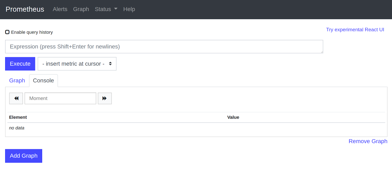 container up at Prometheus server
