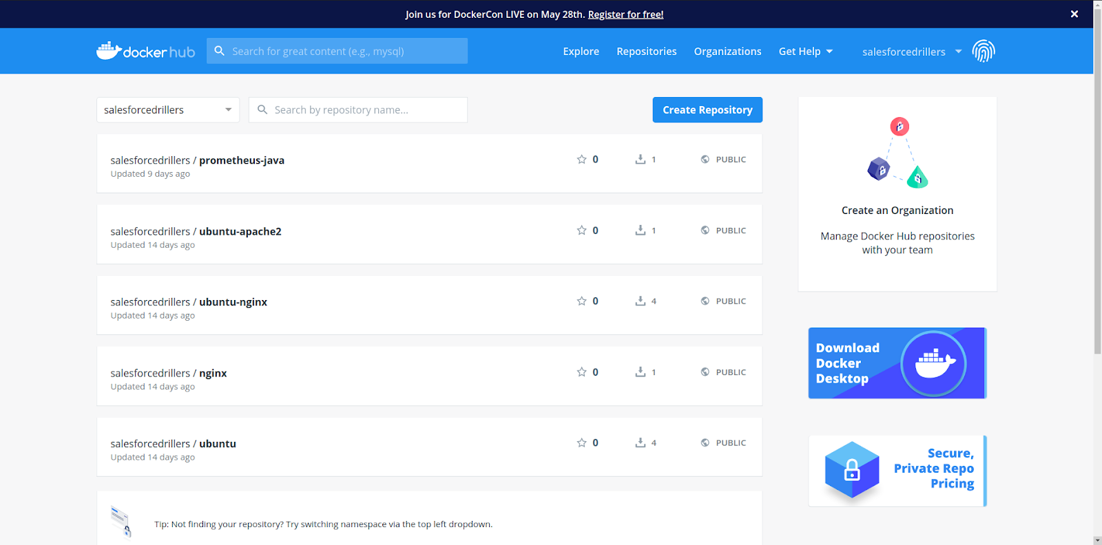 create repository