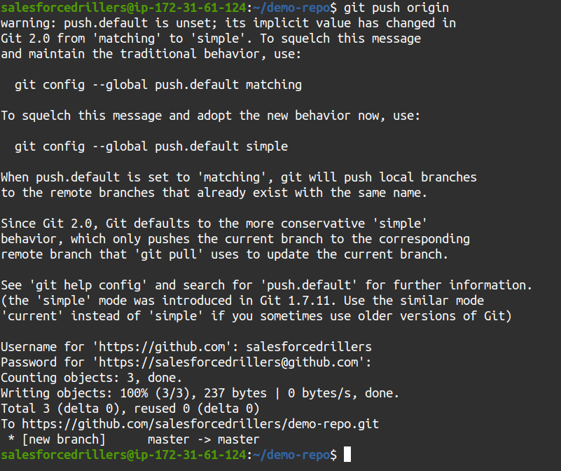 git push