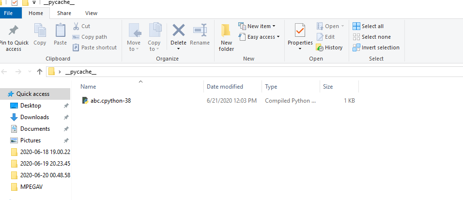program output