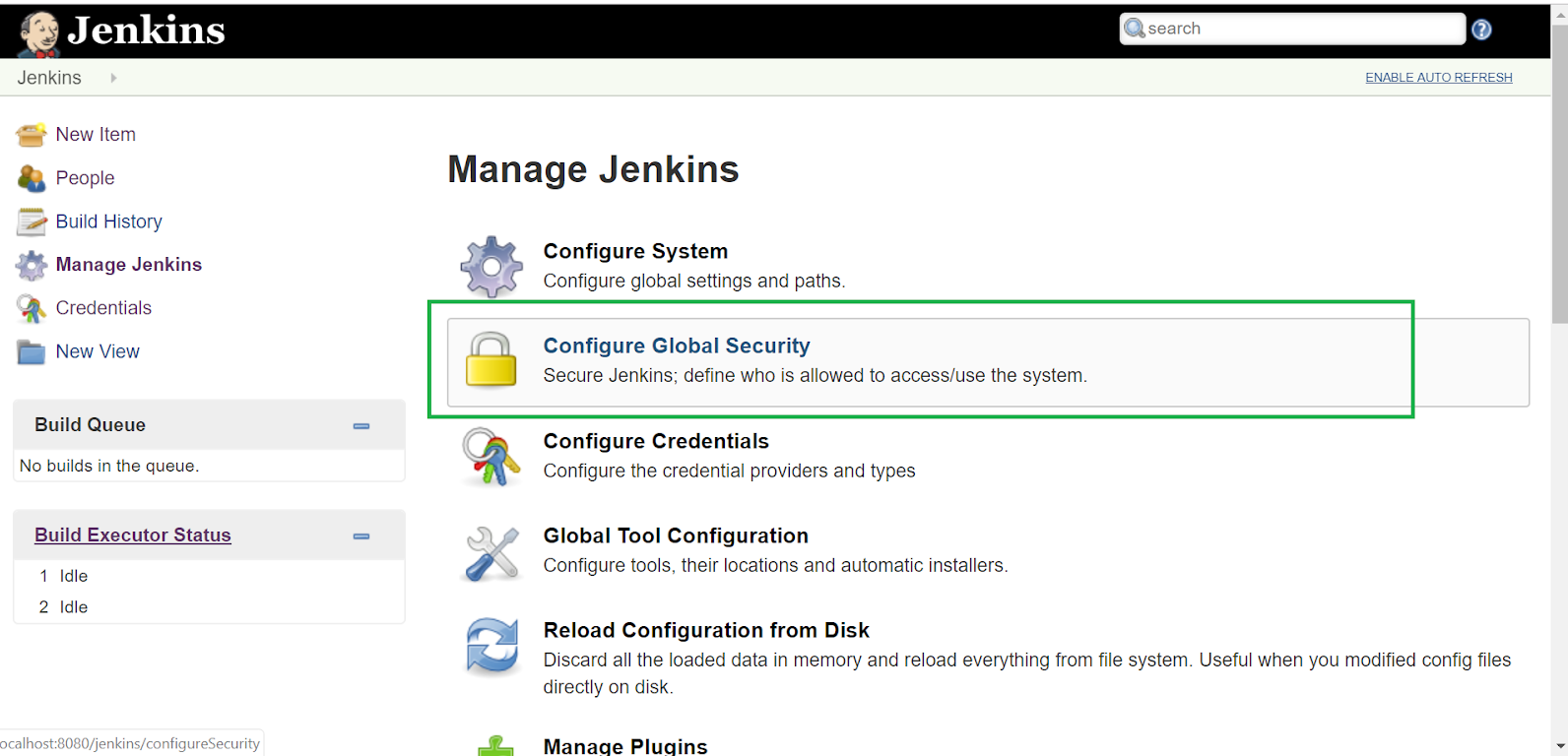 configure global security