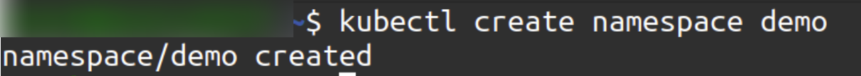 kubectl create namespace