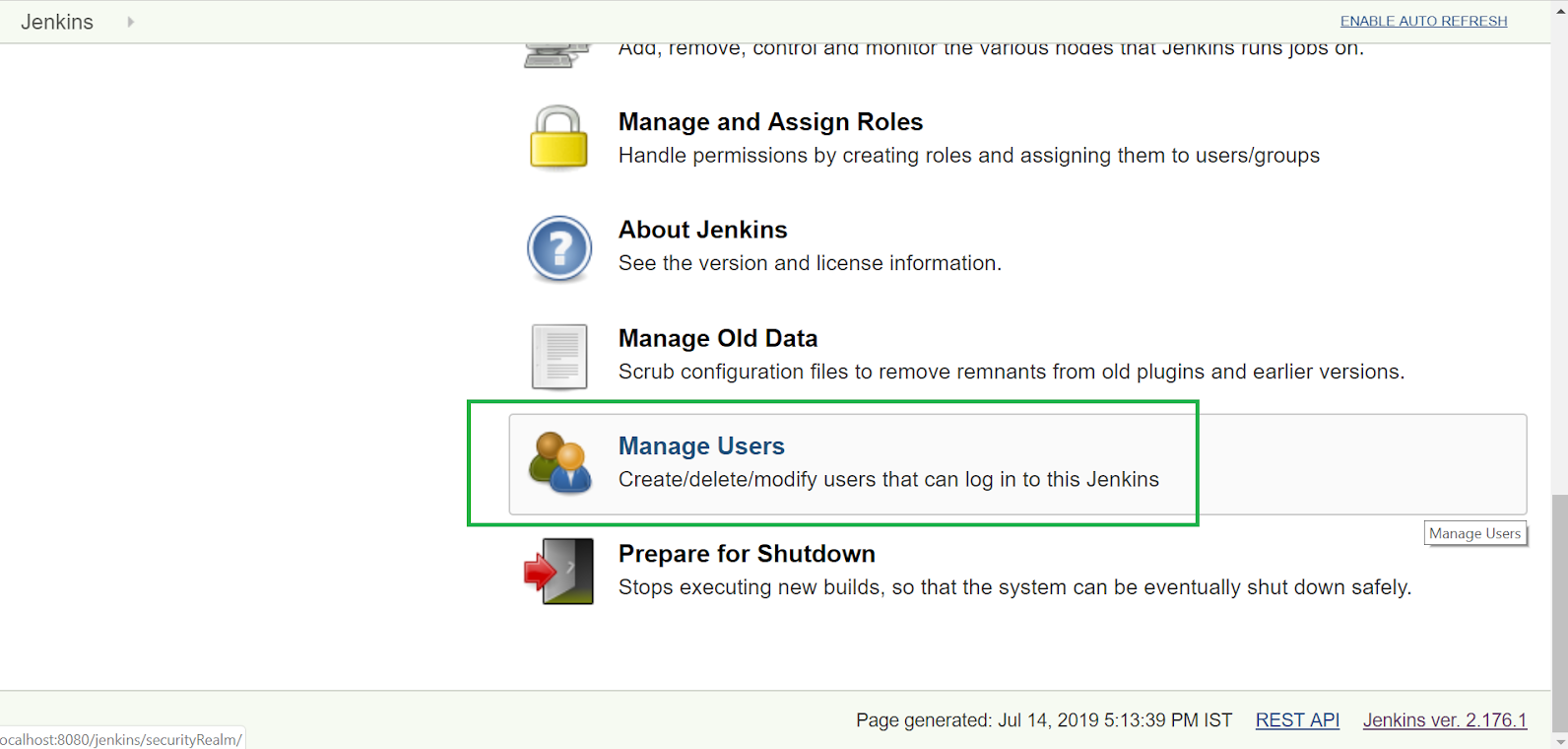 create users on jenkins