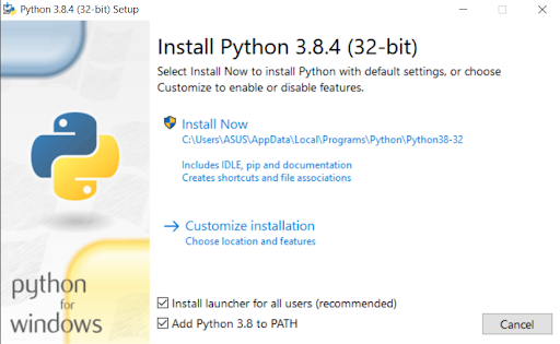 setup python