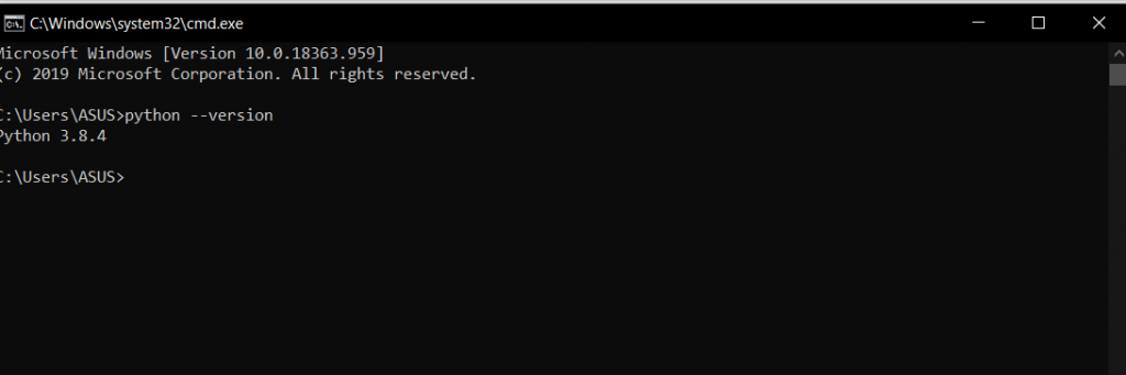 command python verison