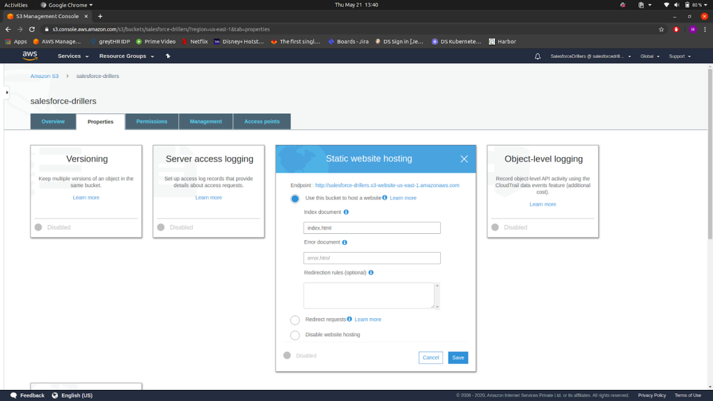 click-on-static-website-hosting