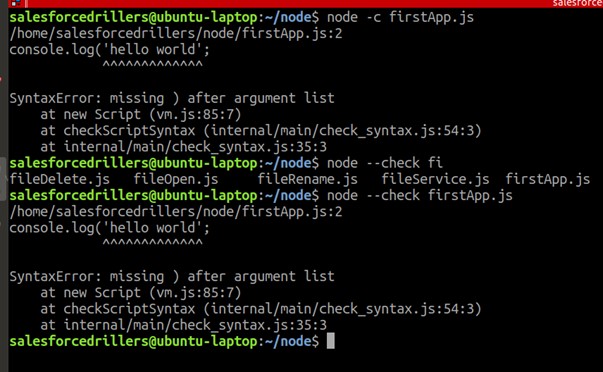 Node Version check