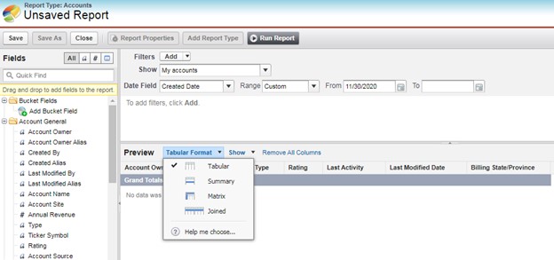matrix-tabular-format