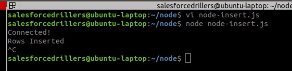 node mysql insert query
