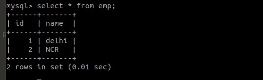 node mysql select output