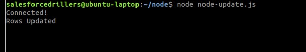 node mysql update query