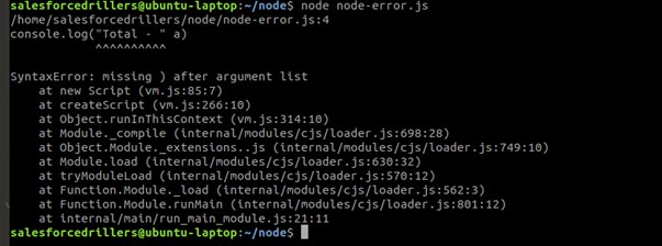 Node Js Errors